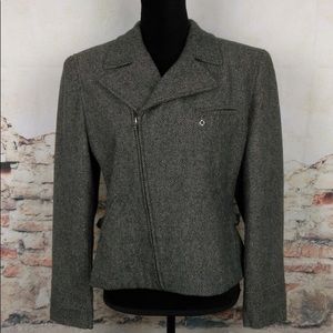 Lauren by Ralph Lauren Tweed Moto Jacket